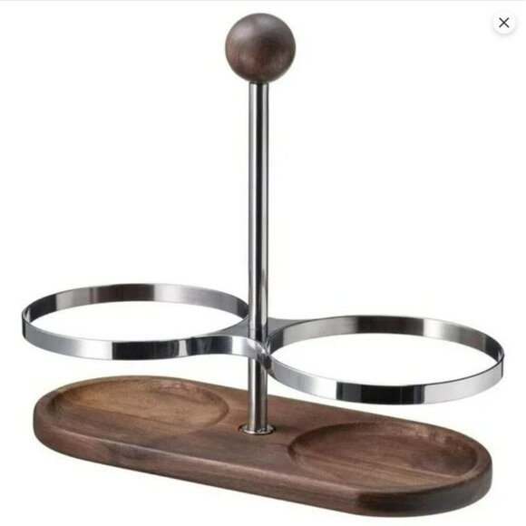 IKEA KROSAMOS Holder for Jars Bottles, Walnut/Steel‎  Bottle Holder - Picture 1 of 7